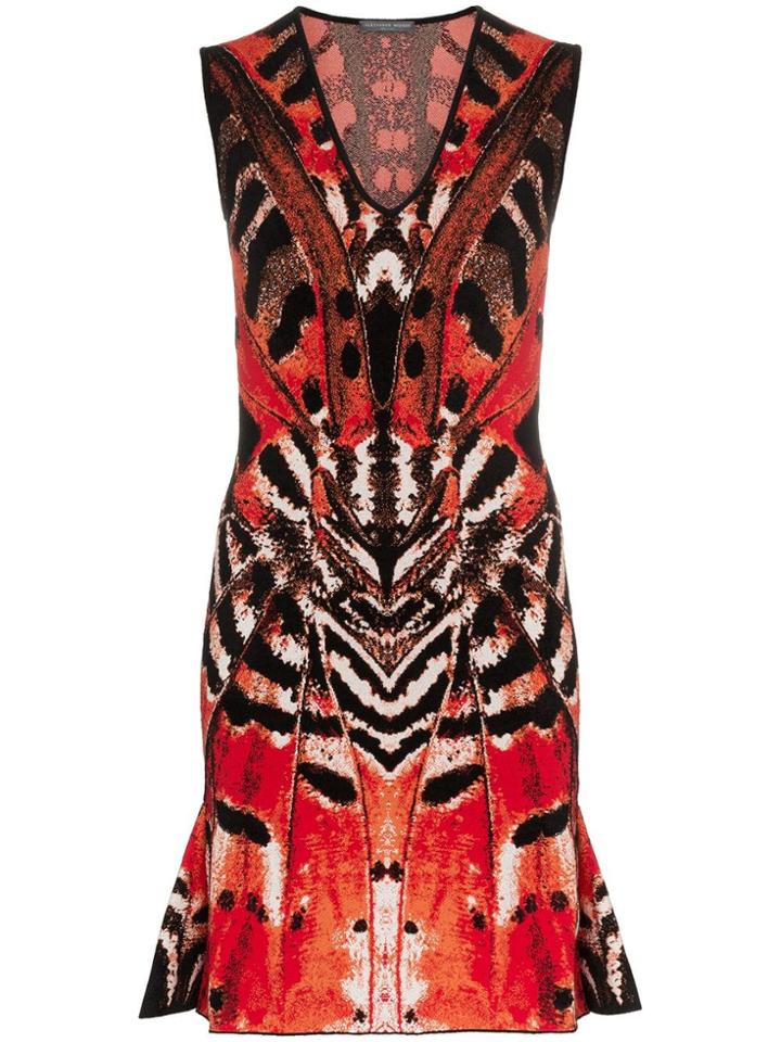Alexander Mcqueen Butterfly Jacquard Mini Dress - Multicolour