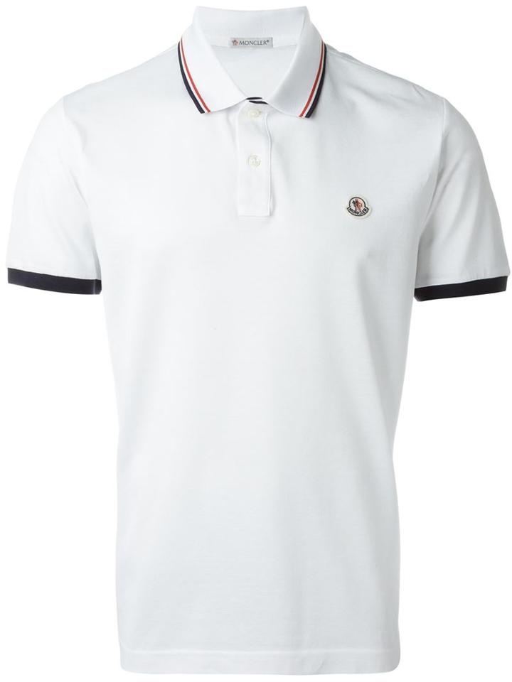 Moncler Logo Polo Shirt, Men's, Size: Xxxl, White, Cotton