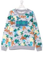 Kenzo Kids Fantastic Jungle Print Sweatshirt - Grey