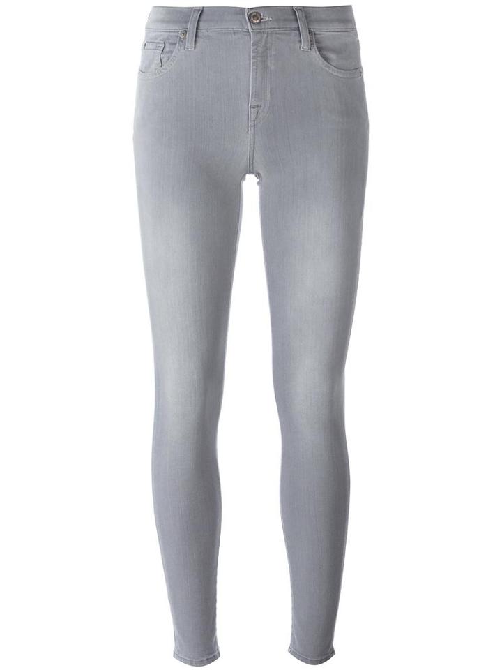 7 For All Mankind 'the Skinny' Super Skinny Jeans, Women's, Size: 31, Grey, Cotton/polyester/modal/spandex/elastane