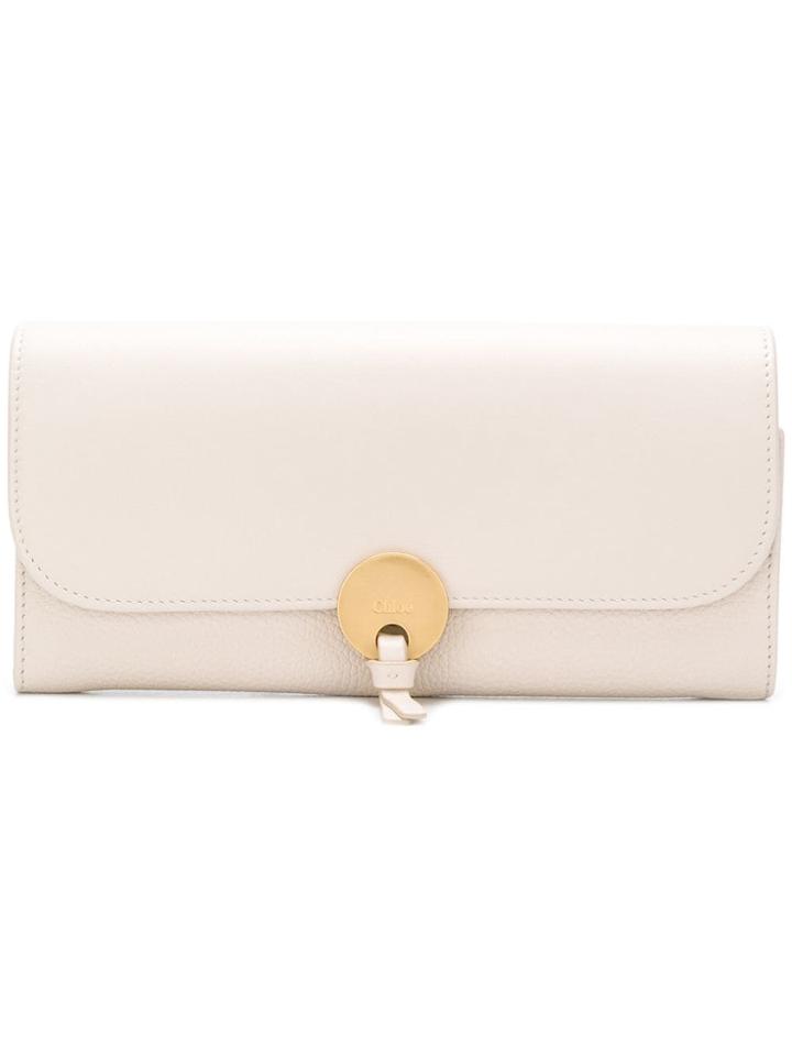 Chloé Front Logo Purse - White