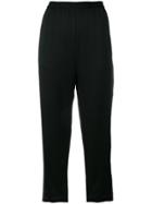 Ilaria Nistri Metallic Stripe Cropped Trousers - Black