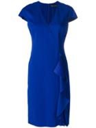 Versace Ruffle-trimmed Dress - Blue