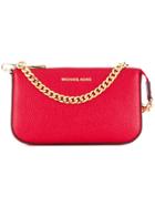 Michael Michael Kors Chain Detail Clutch - Red