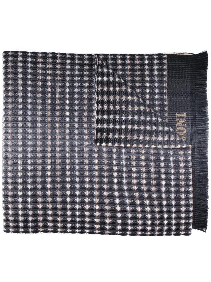 Missoni Textured Fringed Scarf, Women's, Black, Wool