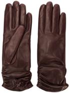 Gala Gloves Ruched Cuff Gloves - Red