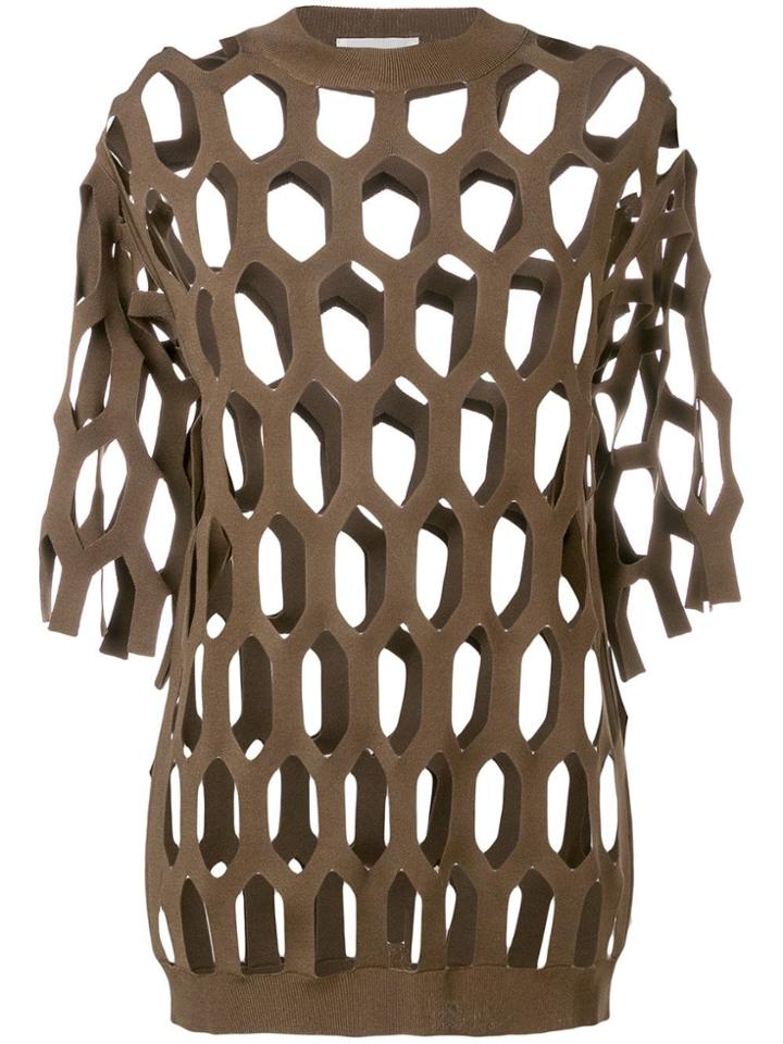 Sonia Rykiel Cut Out Knitted Top - Brown