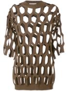 Sonia Rykiel Cut Out Knitted Top - Brown