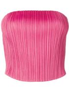 Pleats Please By Issey Miyake Pleated Strapless Top - Pink