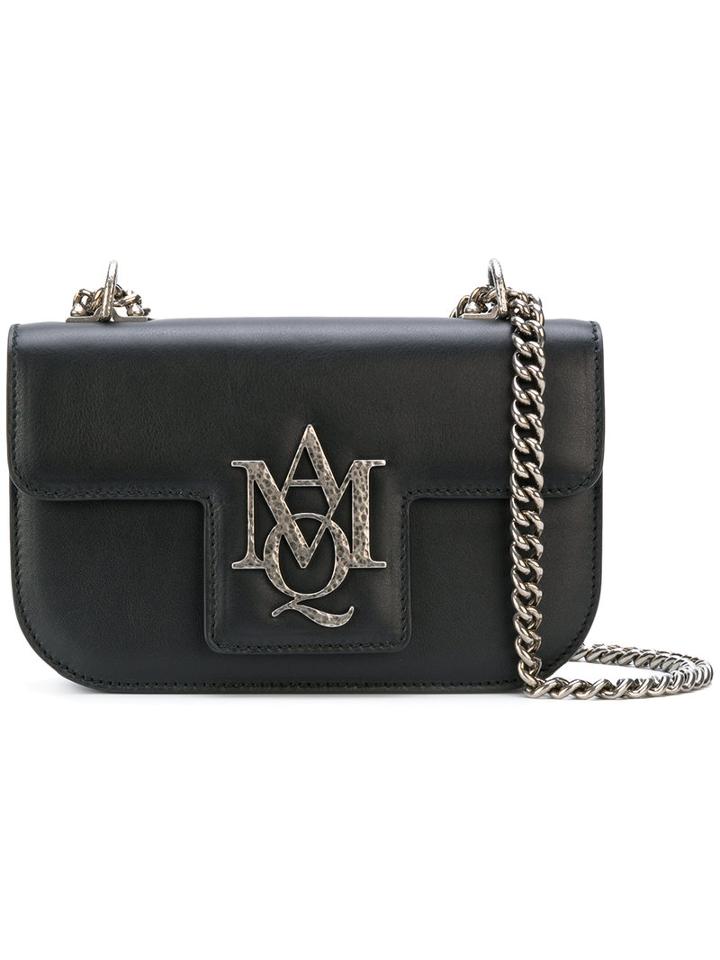 Alexander Mcqueen - Insignia Satchel - Women - Calf Leather/metal - One Size, Black, Calf Leather/metal