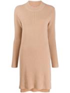 Yves Salomon Knit Crew-neck Dress - Neutrals