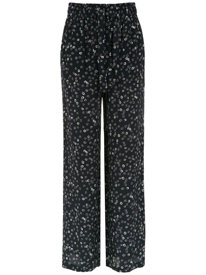 Egrey Silk Palazzo Pants - Blue