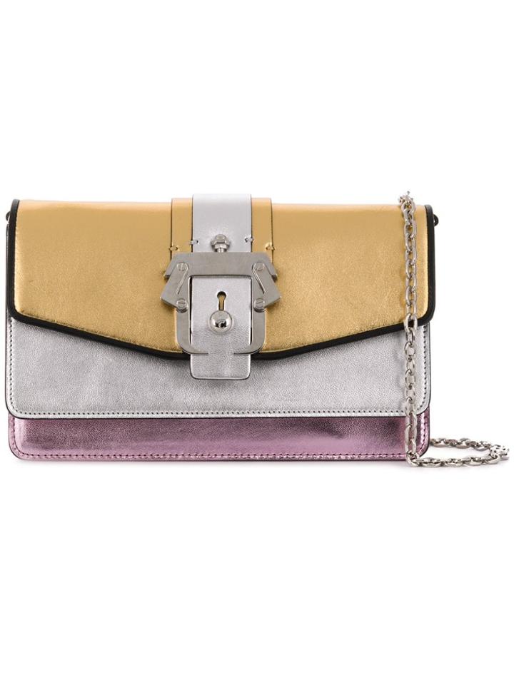 Paula Cademartori Panelled Shoulder Bag - Gold