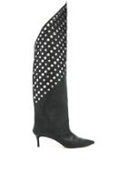 Christopher Kane Rivet Knee High Boot - Black