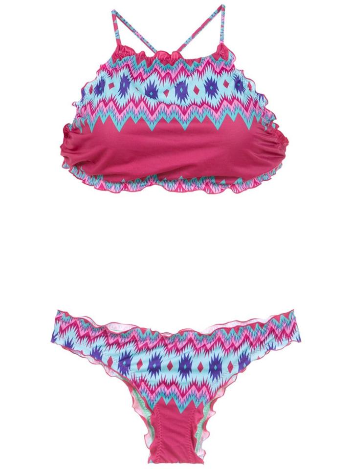 Brigitte Printed Bikini Set - Pink