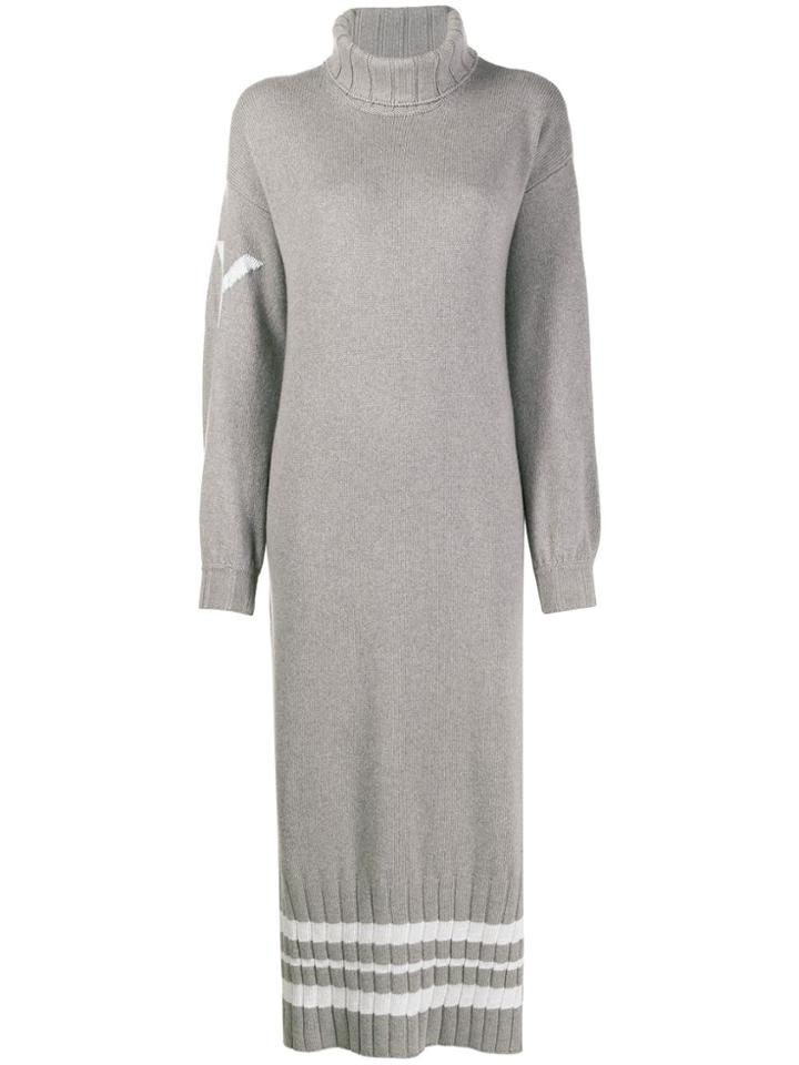 Eleventy Ribbed Stripe-cuff Sweater - Grey