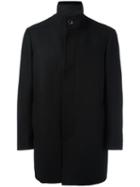 Michael Kors Funnel Neck Coat, Men's, Size: Large, Black, Wool/polyamide/nylon/polyester