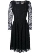 Burberry Flared Lace Dress, Women's, Size: 12, Blue, Cotton/polyamide/polyester/spandex/elastane