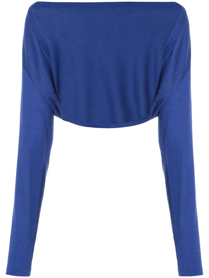 Han Ahn Soon Knitted Boléro Cardigan - Blue