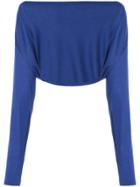 Han Ahn Soon Knitted Boléro Cardigan - Blue