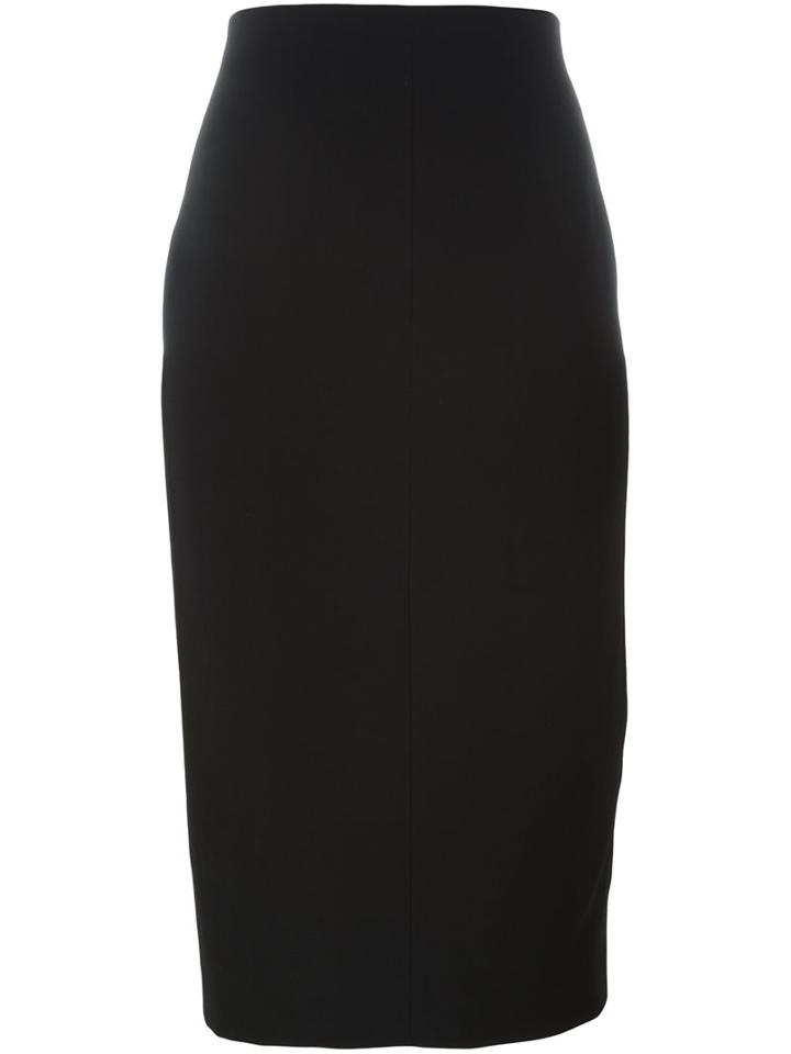 Victoria Beckham Pencil Skirt, Women's, Size: 38, Black, Silk/cotton/wool