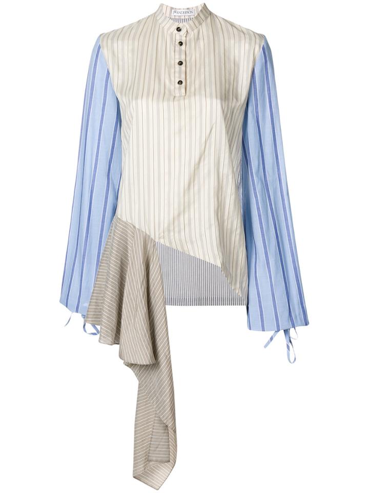 Jw Anderson Asymmetric Ruffle Blouse - Multicolour