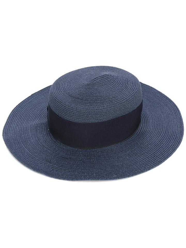 Federica Moretti - Classic Sun Hat - Women - Cotton/hemp/viscose - M, Women's, Blue, Cotton/hemp/viscose