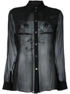 Alexander Wang Embroidered Palm Tree Shirt - Black