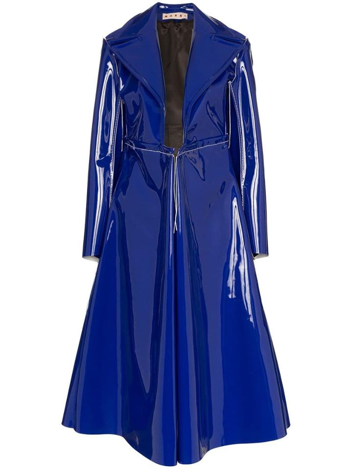 Marni High Shine Pvc Coat - Purple