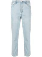 J Brand Cropped Cigarette Jeans - Blue