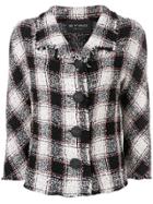 Etro Tartan Pattern Tweed Jacket - Black