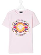 Young Versace Logo Star Burst Print T-shirt - Pink & Purple