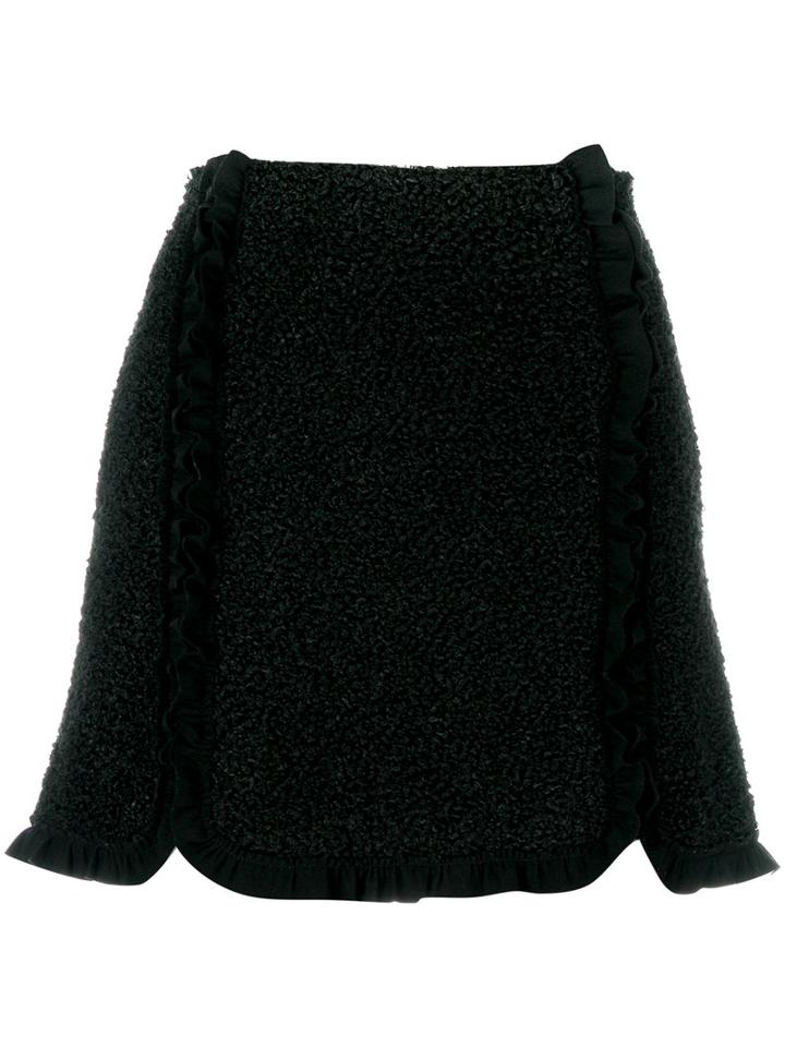 Philosophy Di Lorenzo Serafini - Volants Mini Skirt - Women - Polyester - 40, Black, Polyester