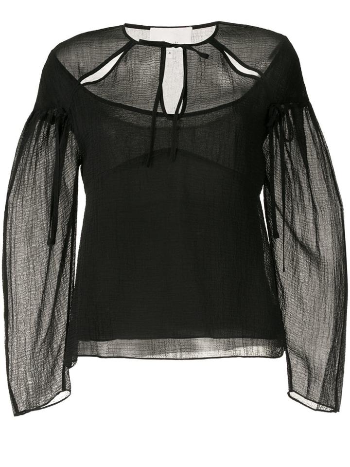 3.1 Phillip Lim Cut Out Blouse - Black