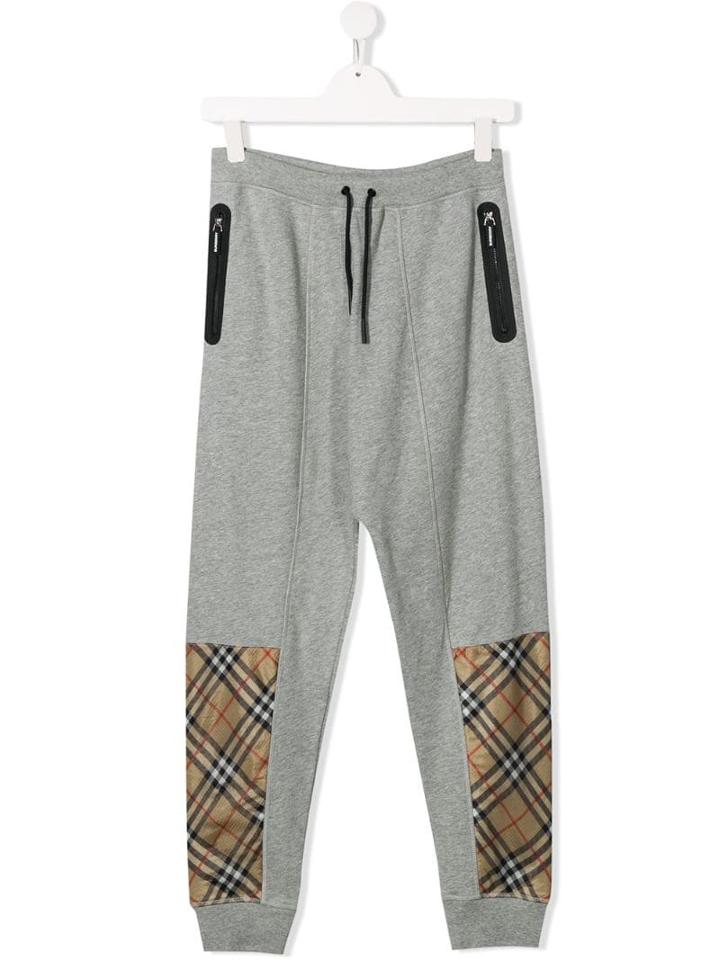 Burberry Kids Drawstring Track Trousers - Grey