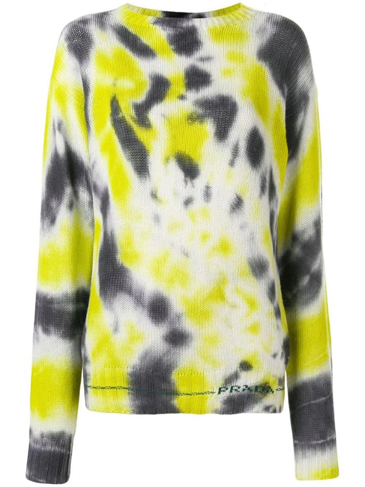 Prada Tie Dye Knitted Sweater - Black
