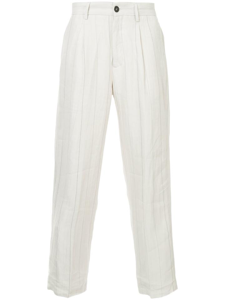 Bergfabel Pinstripe Tailored Trousers - Nude & Neutrals
