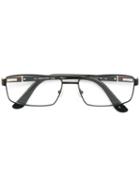 Salvatore Ferragamo Rectangular Frame Glasses, Black, Acetate/metal