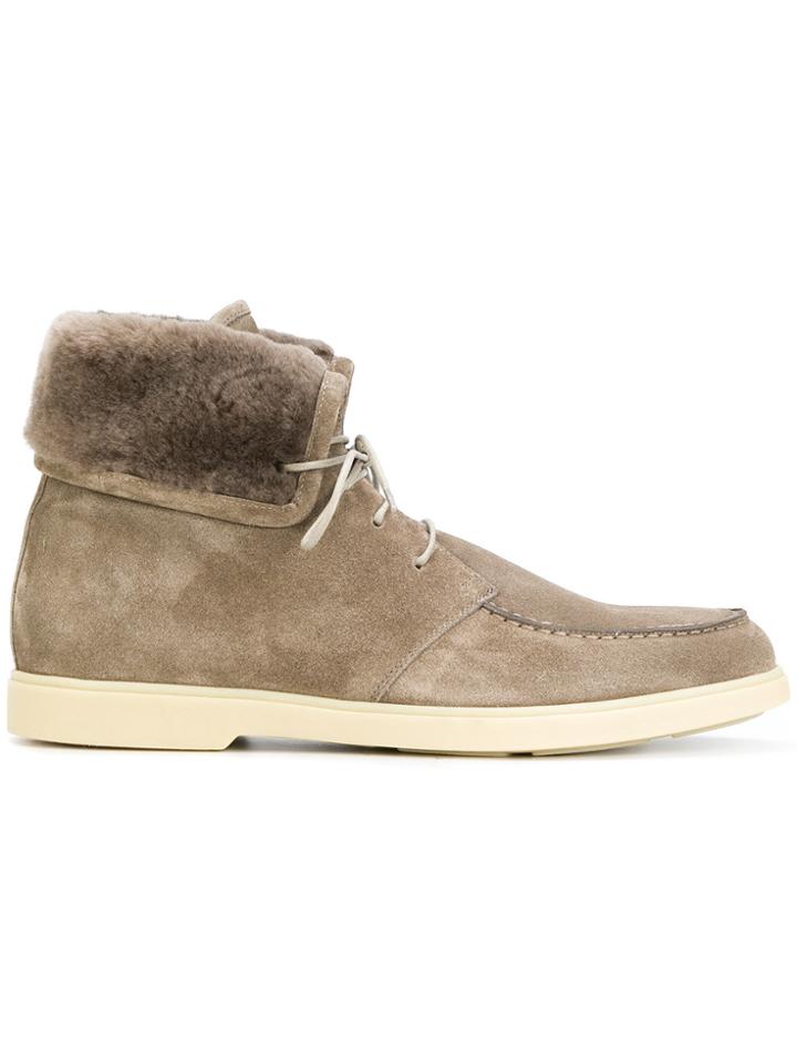 Santoni Lace-up Boots - Grey
