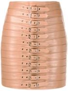 Manokhi Dita Buckled Mini Skirt - Neutrals