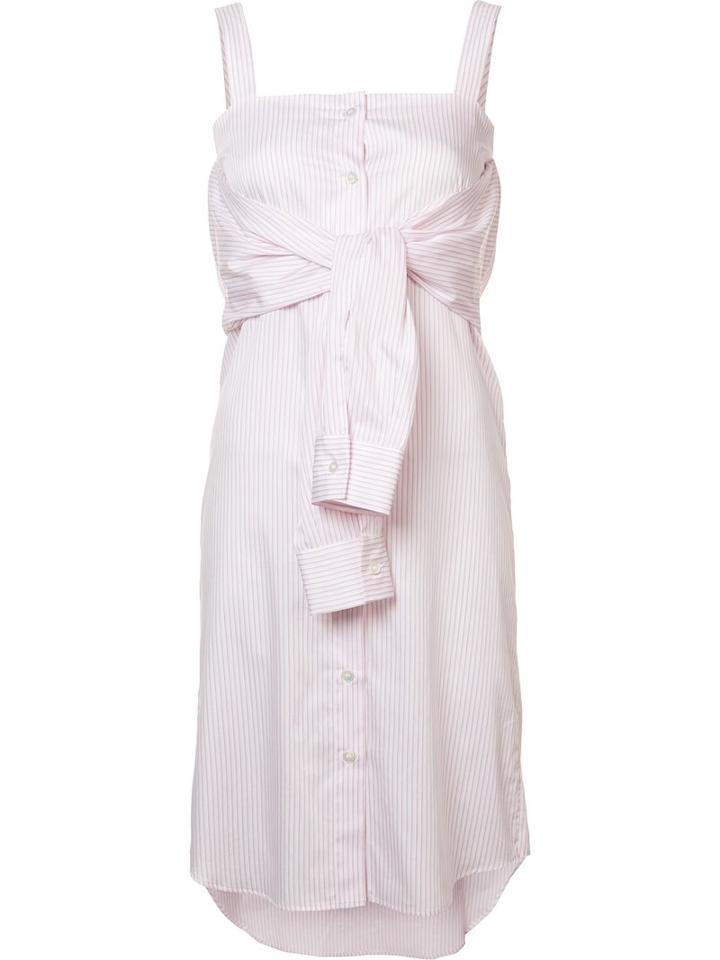 Maison Margiela Wrap-detail Day Dress, Women's, Size: 38, White, Cotton