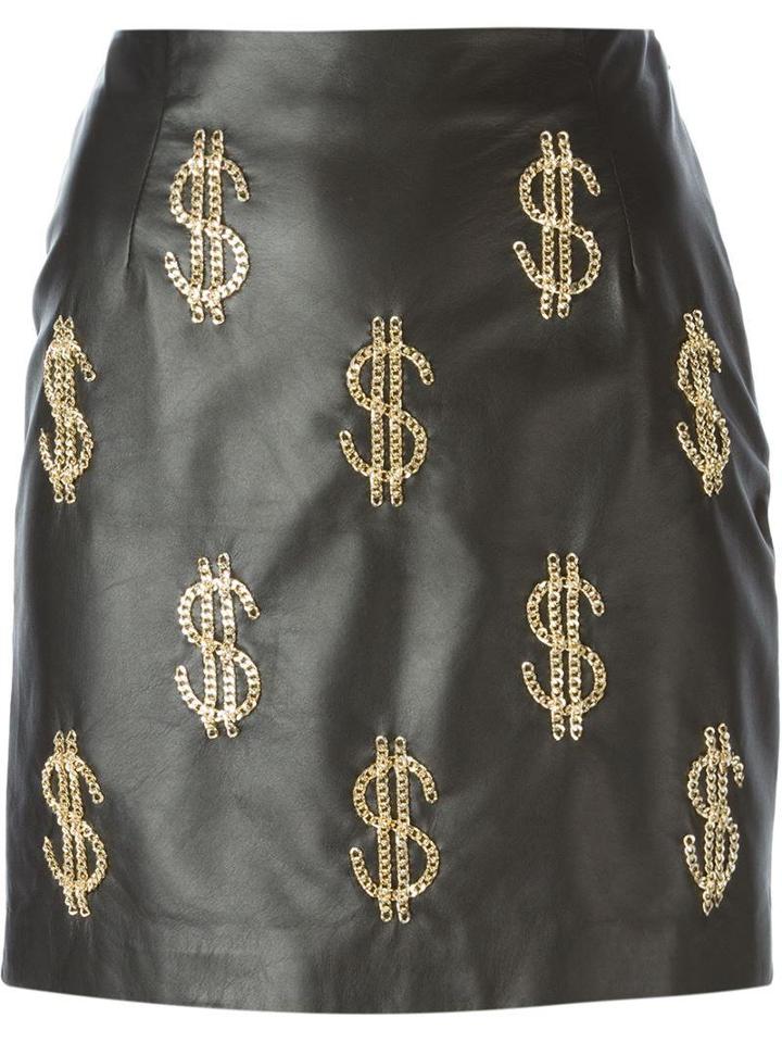 Moschino Chain Dollar Sign Mini Skirt