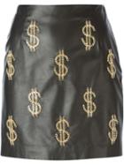 Moschino Chain Dollar Sign Mini Skirt