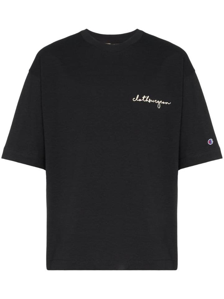Champion X Clothsurgeon Logo Embroidered T-shirt - Black