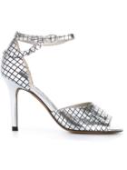 Golden Goose Deluxe Brand Grid Pattern Sandals - Metallic