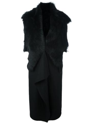 Andrea Ya'aqov Fur Waistcoat, Women's, Size: Small, Black, Sheep Skin/shearling/polyester/cashmere/virgin Wool