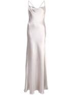 Galvan Open Back Gown - Silver