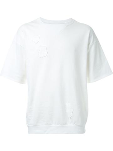 Dressedundressed Patched Detailing Short-sleeved Sweatshirt