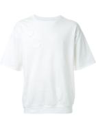 Dressedundressed Patched Detailing Short-sleeved Sweatshirt