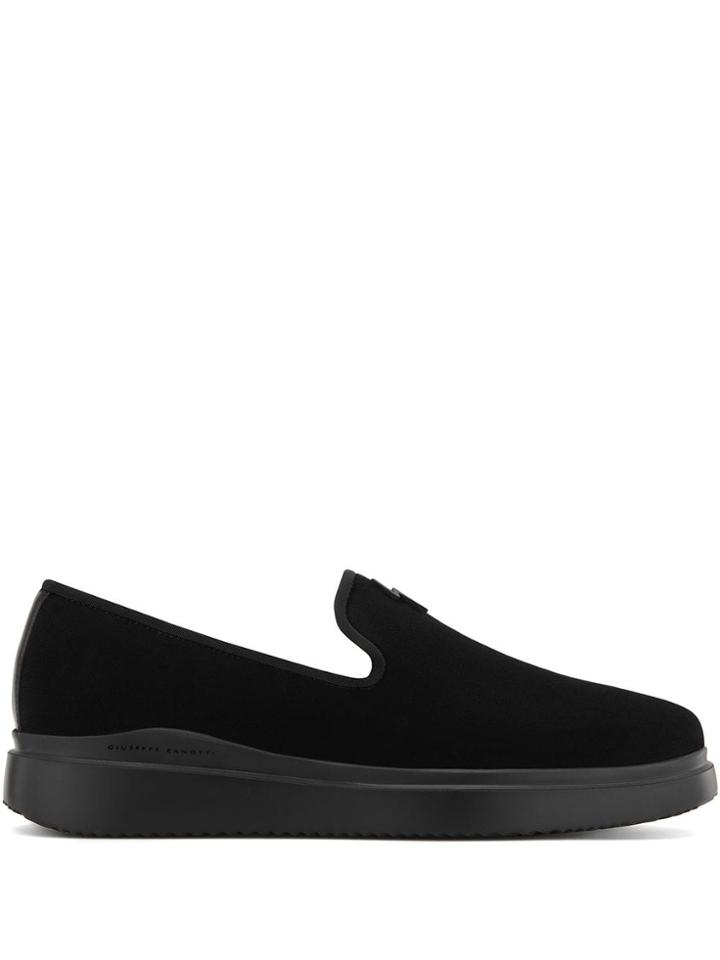 Giuseppe Zanotti Logo Detail Loafers - Black
